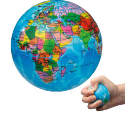 Squeeze ball in globe shape