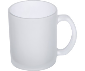 Glastasse weiß gefrostet, 300ml