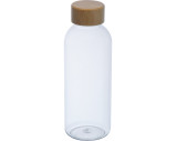 PET Trinkflasche mit Bambusdeckel, 600ml