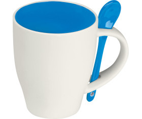 Tasse en porcelaine avec cuillère