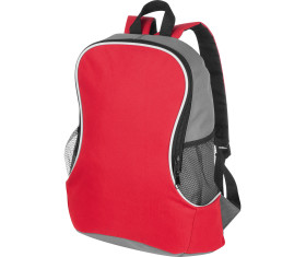 Mochila con compartimentos laterales.